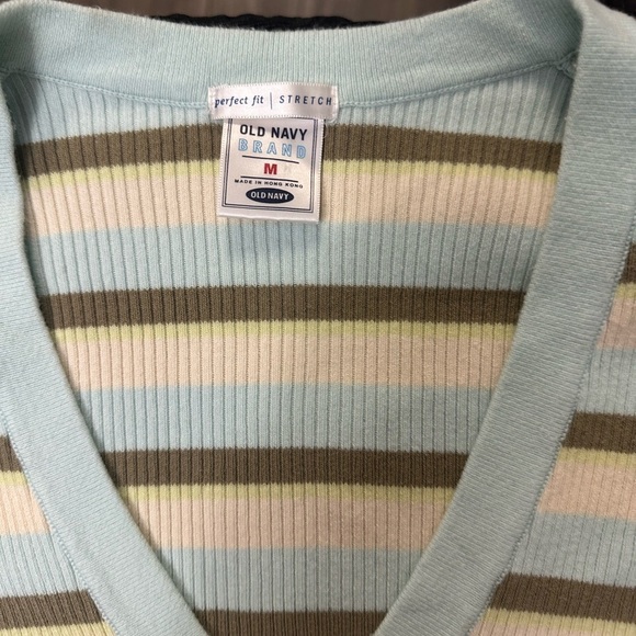 Striped V-Neck Sweater - Picture 3 of 5